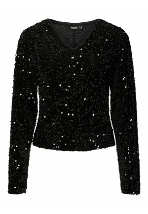 Pieces MIT LANGEN ÄRMELN PCKAM - Camicetta - black