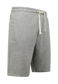 Grijze katoenen shorts in een katoenmix met een elastische tailleband, verstelbaar trekkoord en zijzakken. Heeft een gladde textuur en een casual pasvorm.