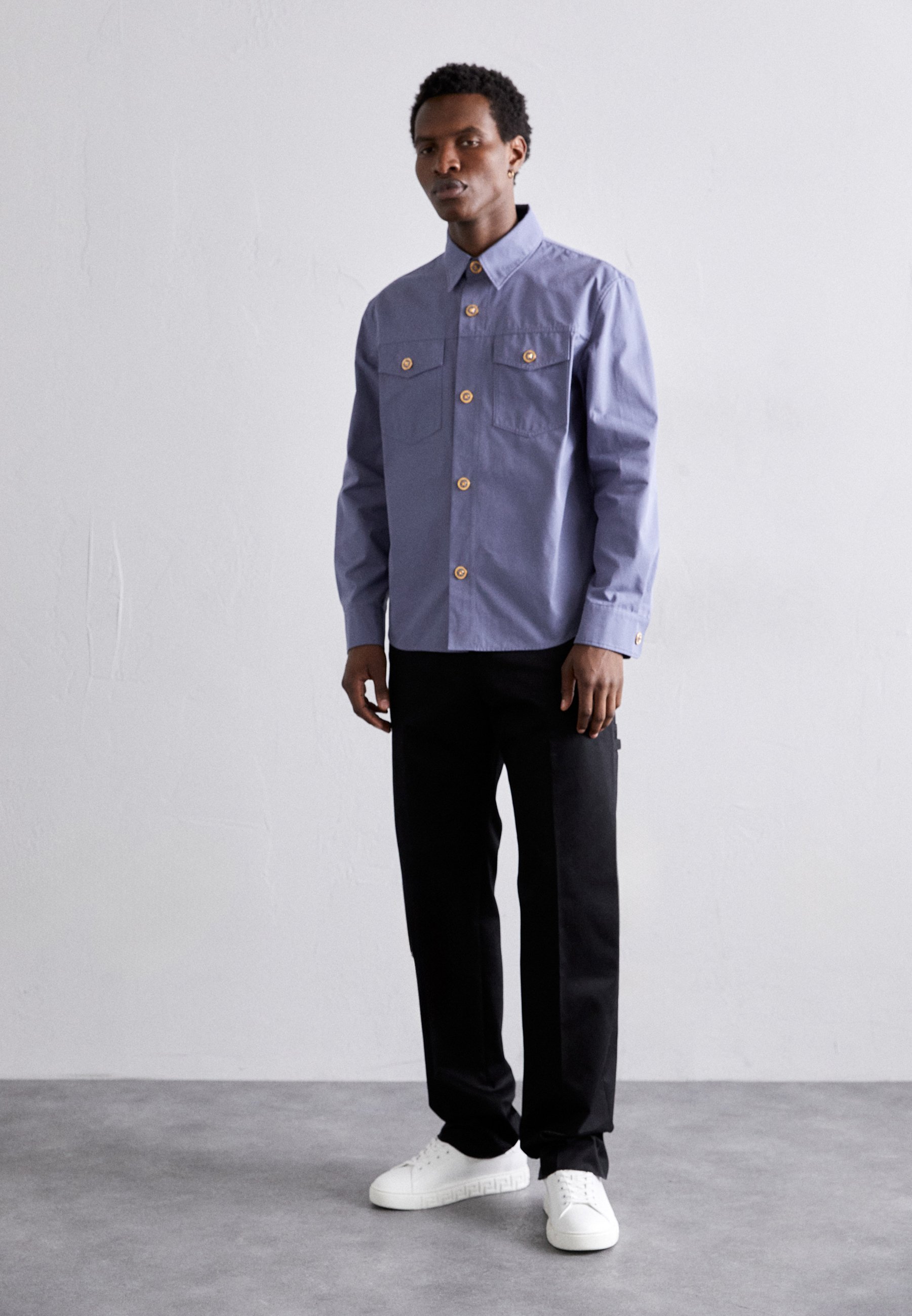 Versace BLOUSON LIGHTWEIGHT GABARDINE - Shirt - stone blue/light