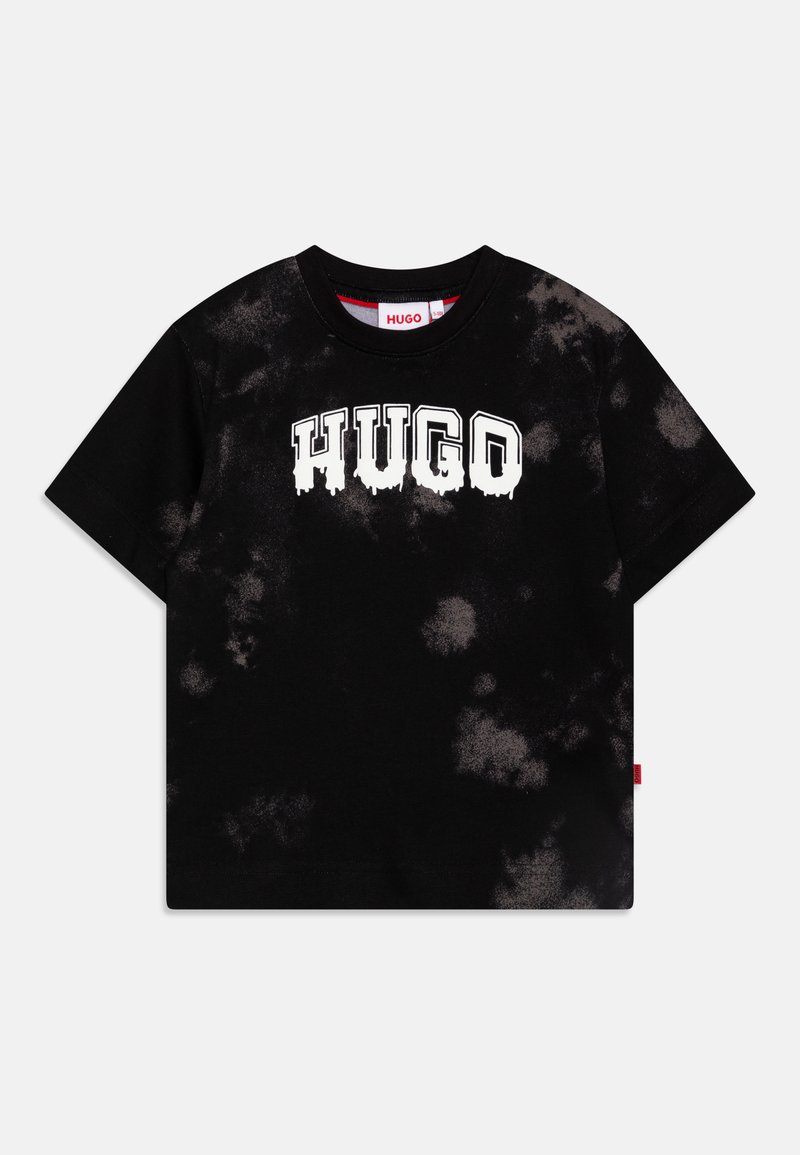 HUGO Kids T-shirt print zwart