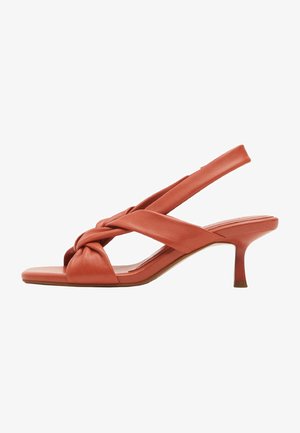 KNOTTED - Sandals - light red