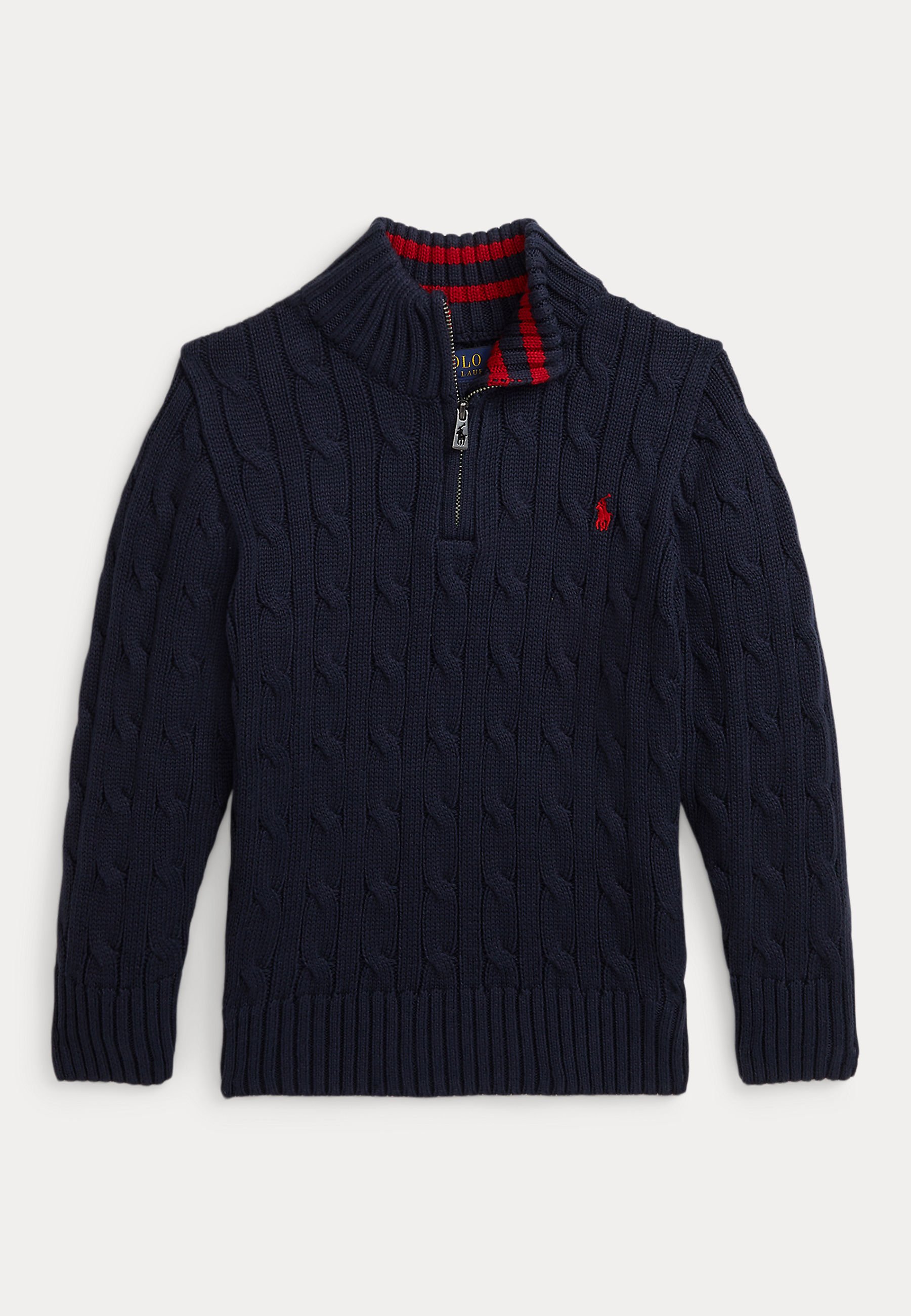 Polo Ralph Lauren CABLE-KNIT COTTON QUARTER-ZIP SWEATER 7-14Y
