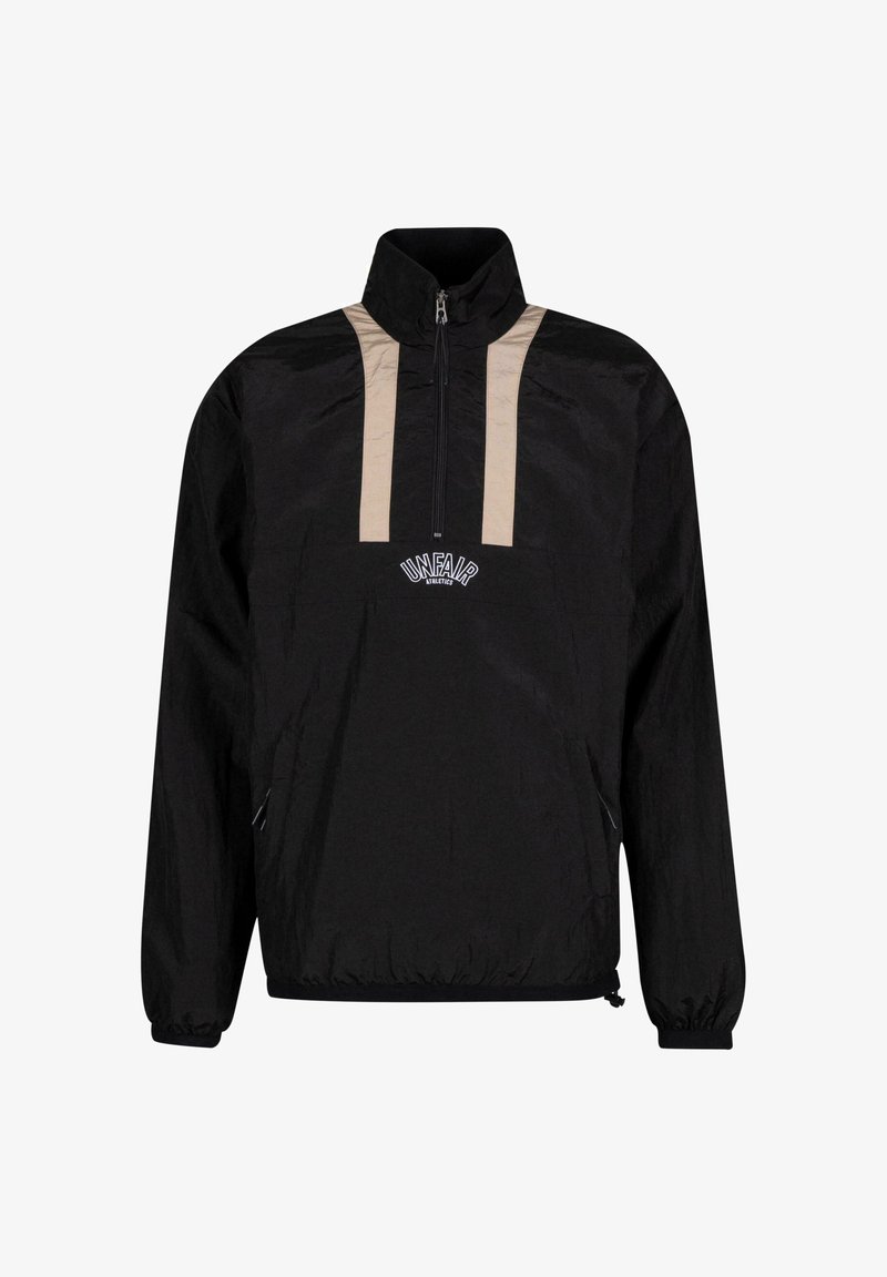 UNFAIR ATHLETICS ELEMENTARY CRUSHED HALFZIP - Nyári dzseki - black