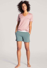 Calida KURZARM- V-NECK - Pyjama top - deauville mauve