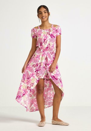 Lindex, LINDEX OFF SHOULDER DRESS WITH HIGH-LOW DESIGN LINDEX - Vestito casual - light dusty white