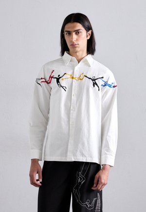 Kidsuper EMBROIDERED FIGURES BUTTON UP - Shirt - white