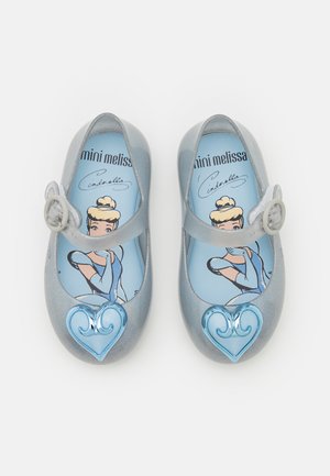 Ankle strap ballet pumps - light blue