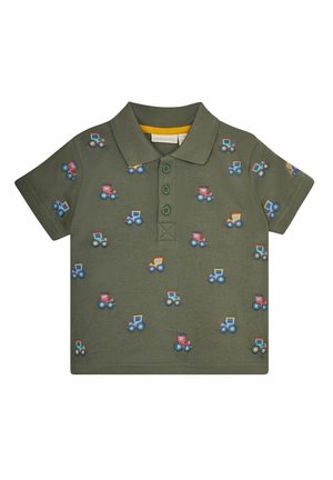 JoJo Maman Bébé TRACTOR EMBROIDERED REGULAR FIT - Pólóing - khaki green embroidered