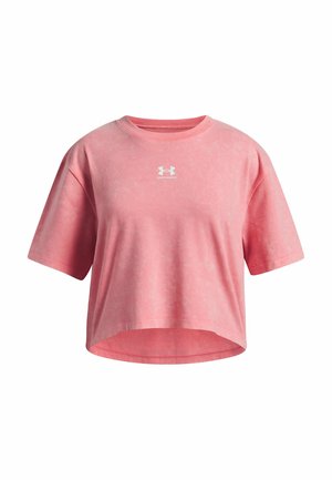 SHORT-SLEEVES UA G RIVAL WASH  SS - Lihtne T-särk - bittersweet pink