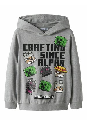 NKMJET MINECRAFT NREG - Hættetrøje - grey melange