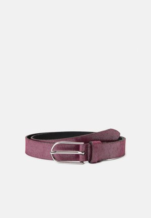 Pásek - burgundy/silver-coloured