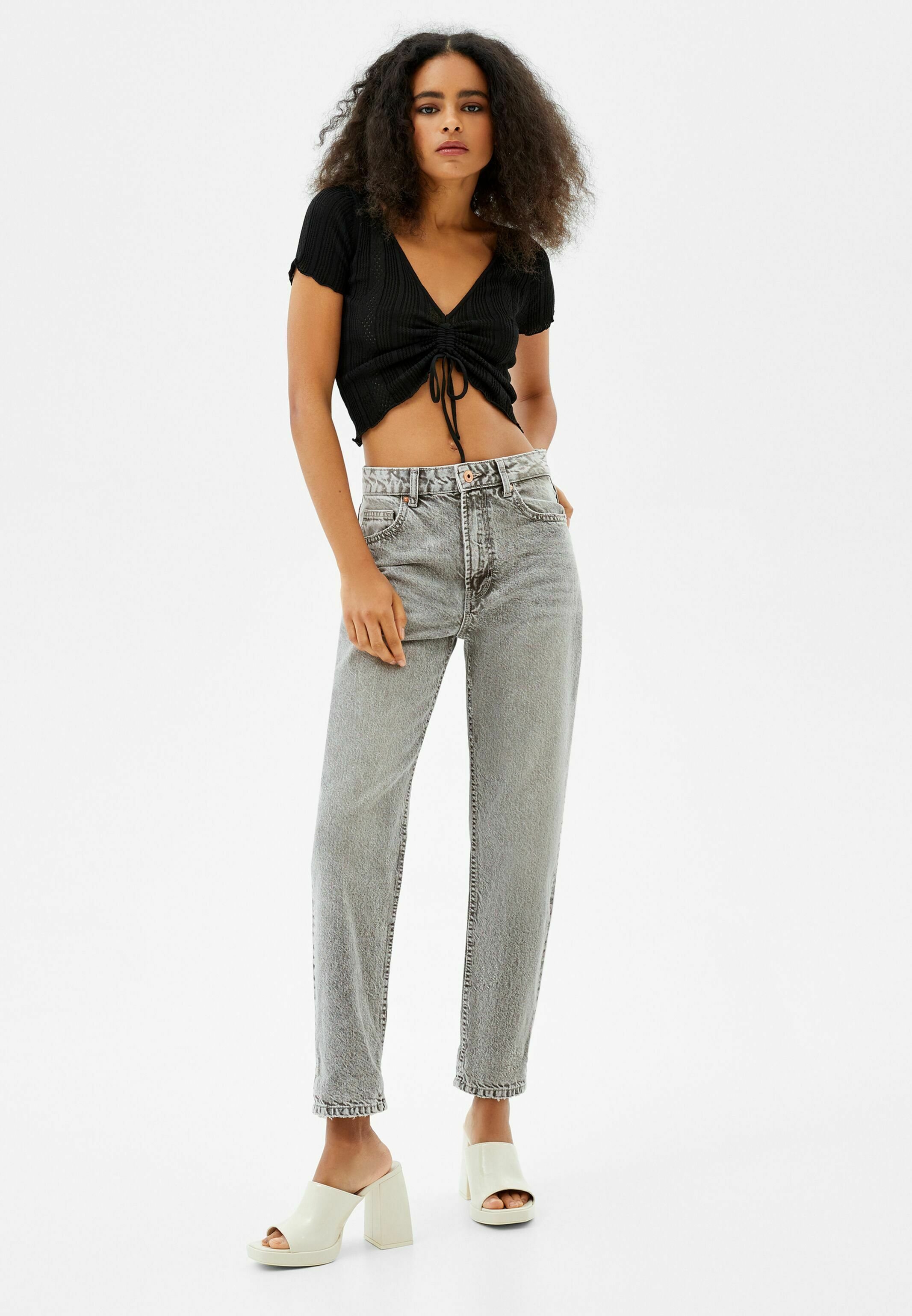 Bershka Jeans baggy - grey/grigio - Zalando