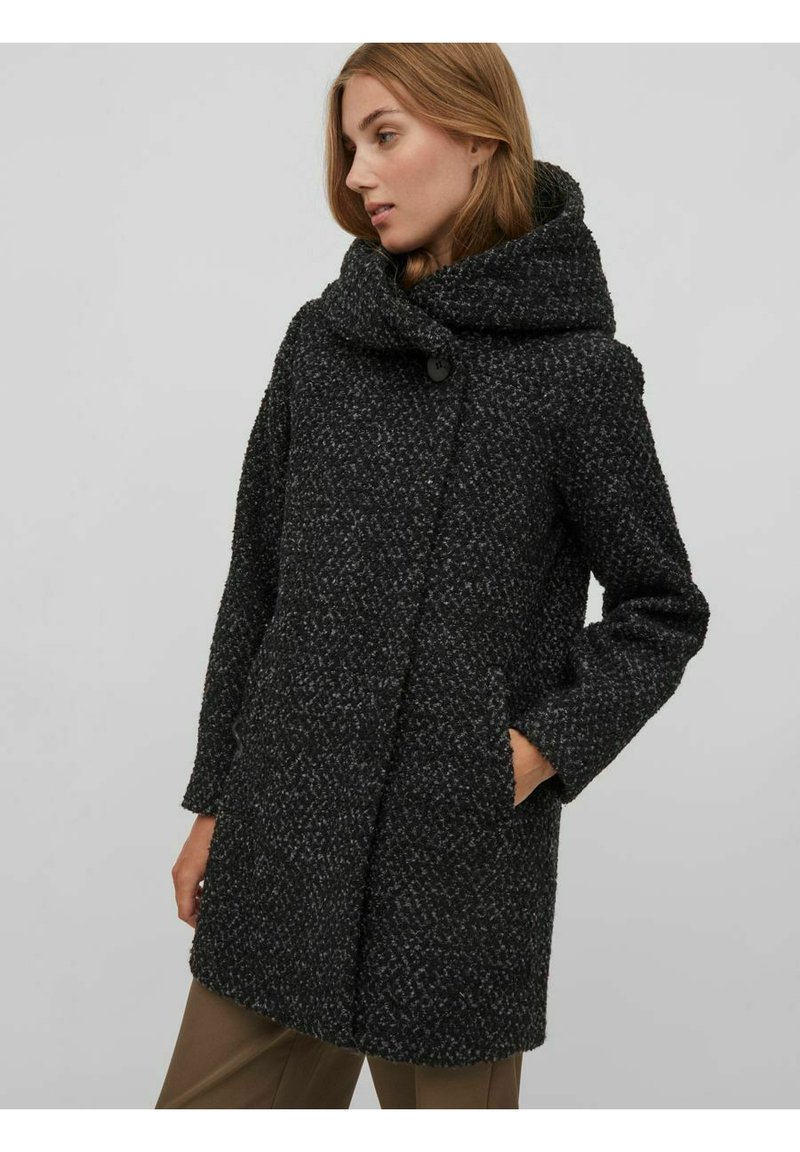 VILA Cappotto corto - medium grey melange