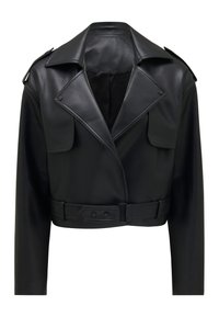 Forever New LORRI CROPPED TRENCH - Jakna iz umetnega usnja - black