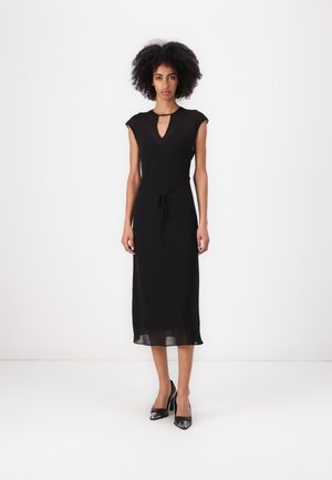 GEORGETTE MIDI DRESS - Vestito elegante - black