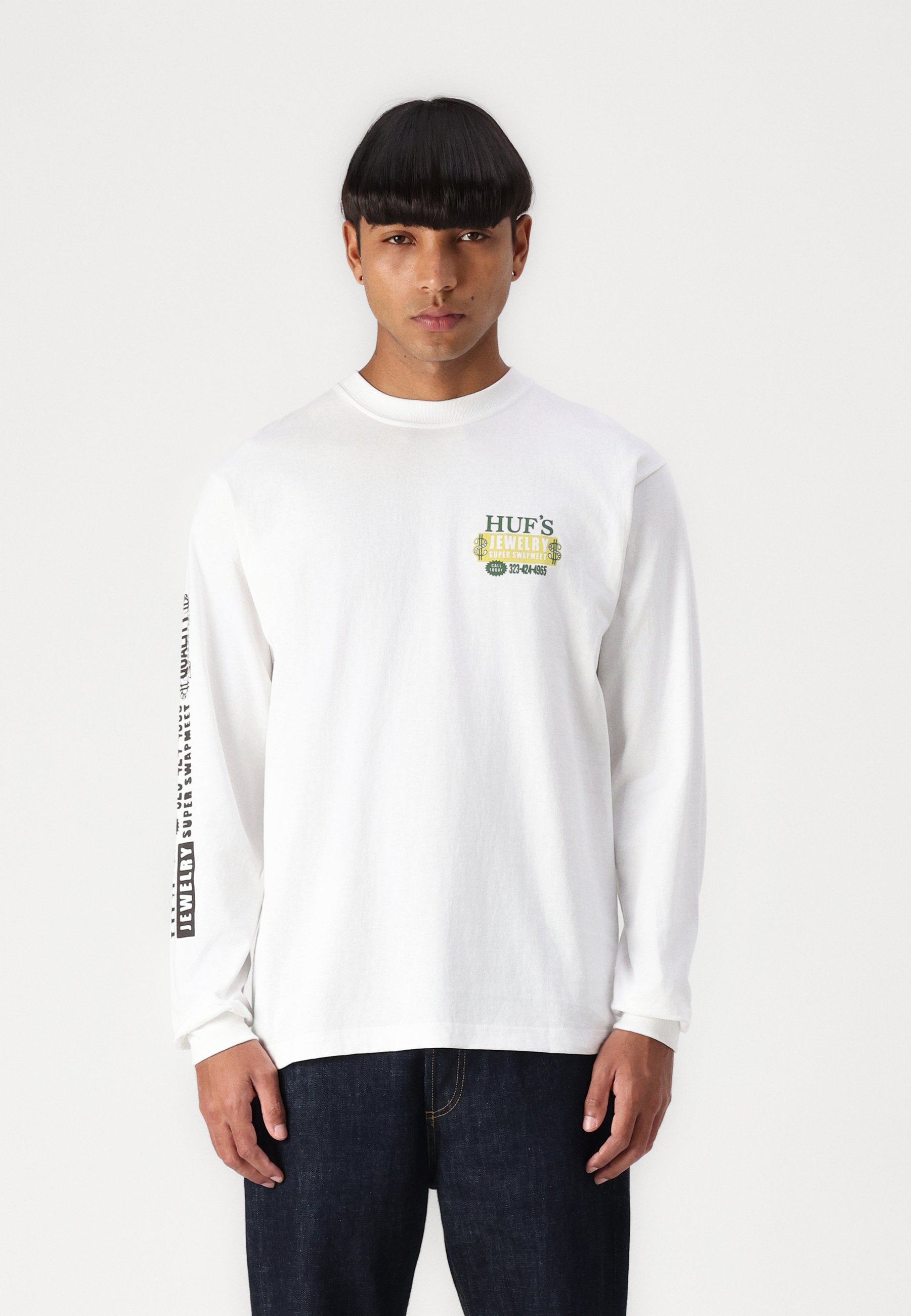 HUF JEWELRY TEE UNISEX Long sleeved top white