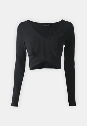 Langærmet T-shirt - black