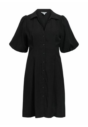 Object, KLEID V-AUSSCHNITT PUFFÄRMEL - Blousejurk - black