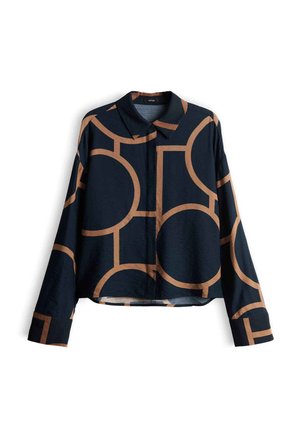 OPUS, RELAXED GRAPHIC FIT - Overhemdblouse - coal blue