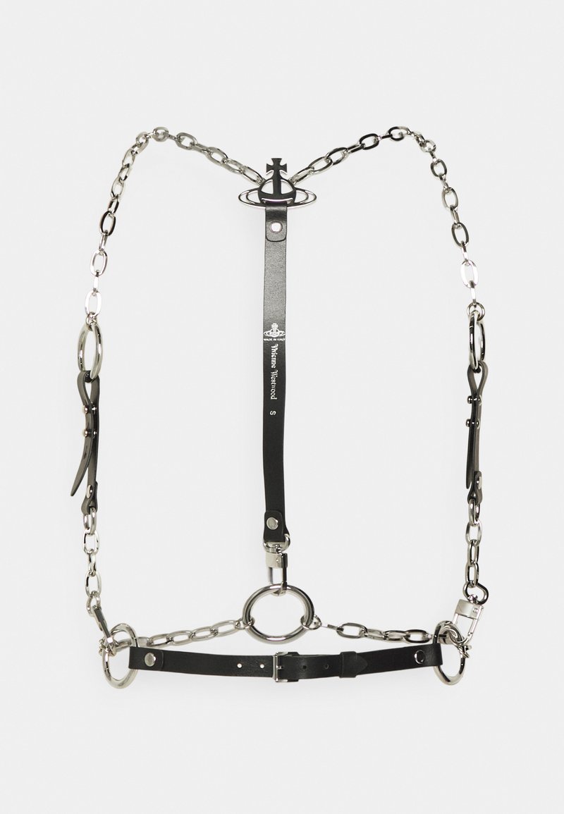 Vivienne Westwood STUDS BELTS CHAIN HARNESS Korsage black/schwarz