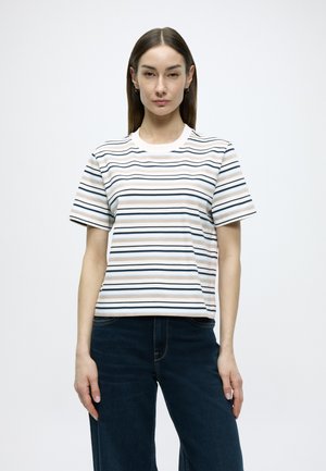 SLFESSENTIAL STRIPED BOXY TEE NOOS - T-shirt imprimé - cashmere blue 2