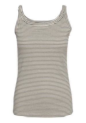 Top - chalk black stripe