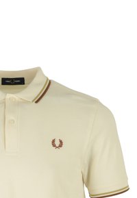 Fred Perry TWIN TIPPED  - Polo - écru nid d'abeille orange