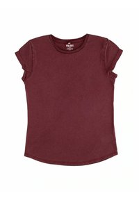 Mira Paris BRUTAL BACK PRINT ROLL UP VINTAGE - Triko s potiskem - red