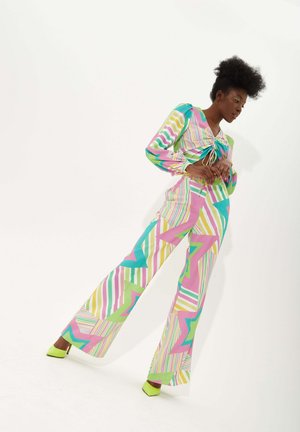 STAR PRINT WIDE LEG - Trousers - multi-coloured