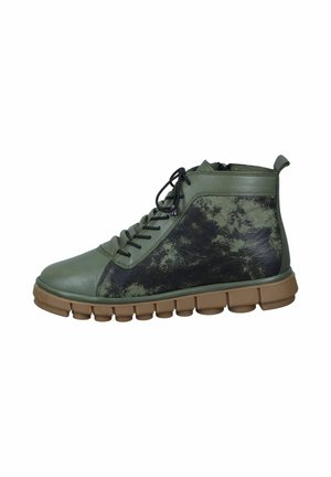 Lace-up ankle boots - grün
