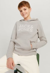 Jack & Jones Junior JJECORP LOGO HOOD - Felpa con cappuccio - moonbeam