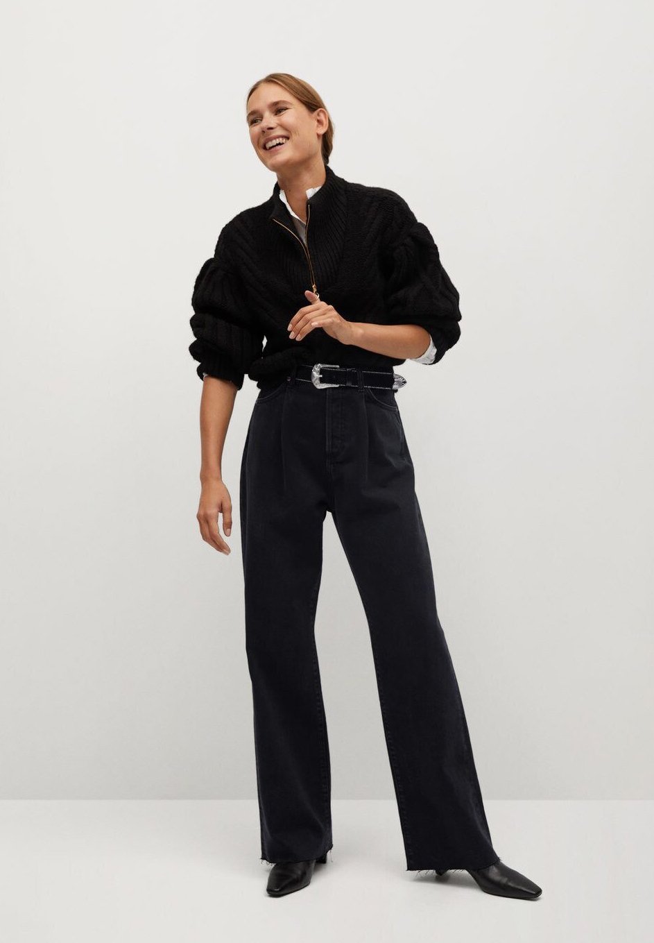 Mango DANIELA - Flared Jeans - black denim - Zalando.ch