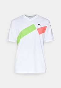 TOPSPIN MEN - Print T-shirt - white/pink/green