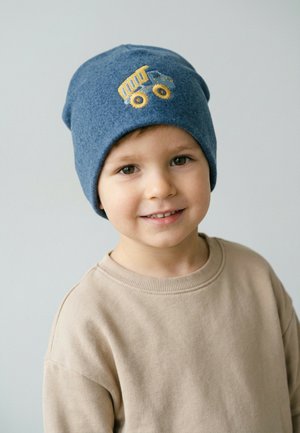 Sterntaler, BEANIE MELANGE MIT STICKEREI LKW - Beanie - blau meliert
