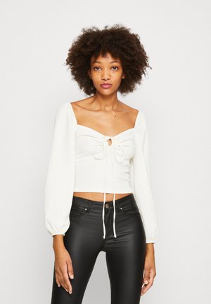 Monki Μπλούζα με μακριά μανίκια - white