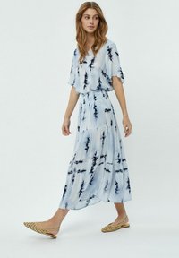 Desires BINA SHORT SLEEVE SMOCK  - Blūze - dusty blue print