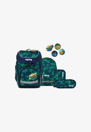 SET - Mochila escolar - drachenbezwingbär - grün