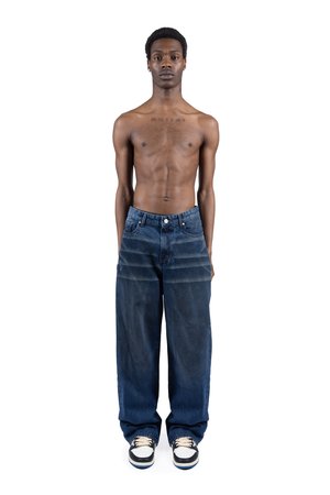 HEAVY BAGGY - Baggy Jeans - blue dirt washed