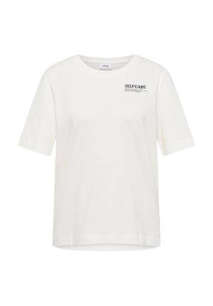 Cecil, T-SHIRT WITH ROUND NECK AND BACK PRINT - T-shirts print - vanilla white
