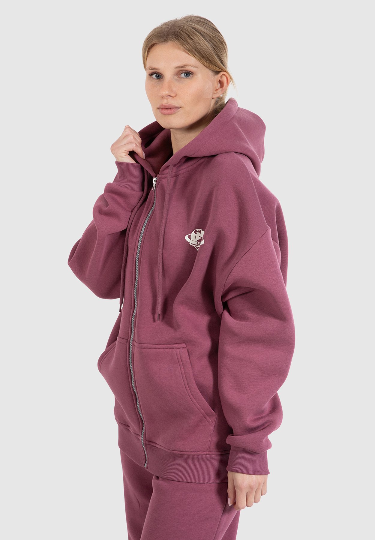 AMORA FULL ZIP HOODIE BACK PRINT
