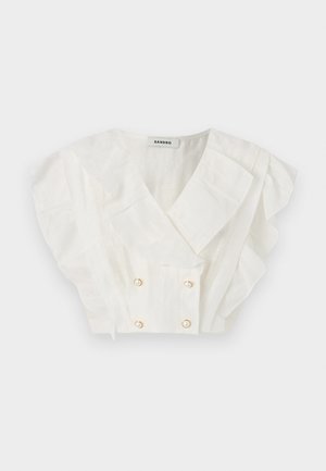 sandro HAUT FOLIE AVEC NEW BOUTONS BRIDAL - Blouse - blanc