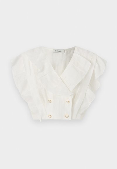 sandro HAUT FOLIE AVEC NEW BOUTONS BRIDAL - Blúz - blanc