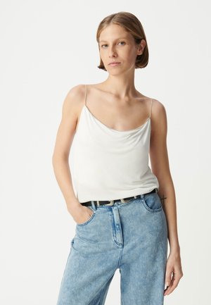 COWL NECK WITH JEWELRY STRAPS - Top - off-white