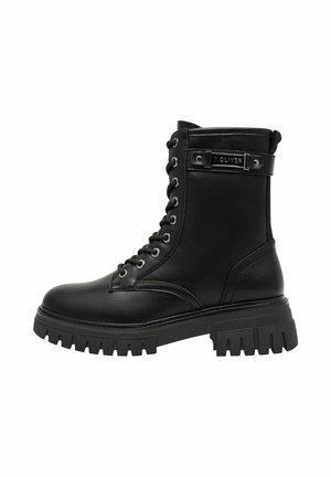 Platform ankle boots - black
