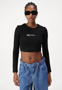 Karl Lagerfeld Jeans LAYERED TEE - Topper langermet - black