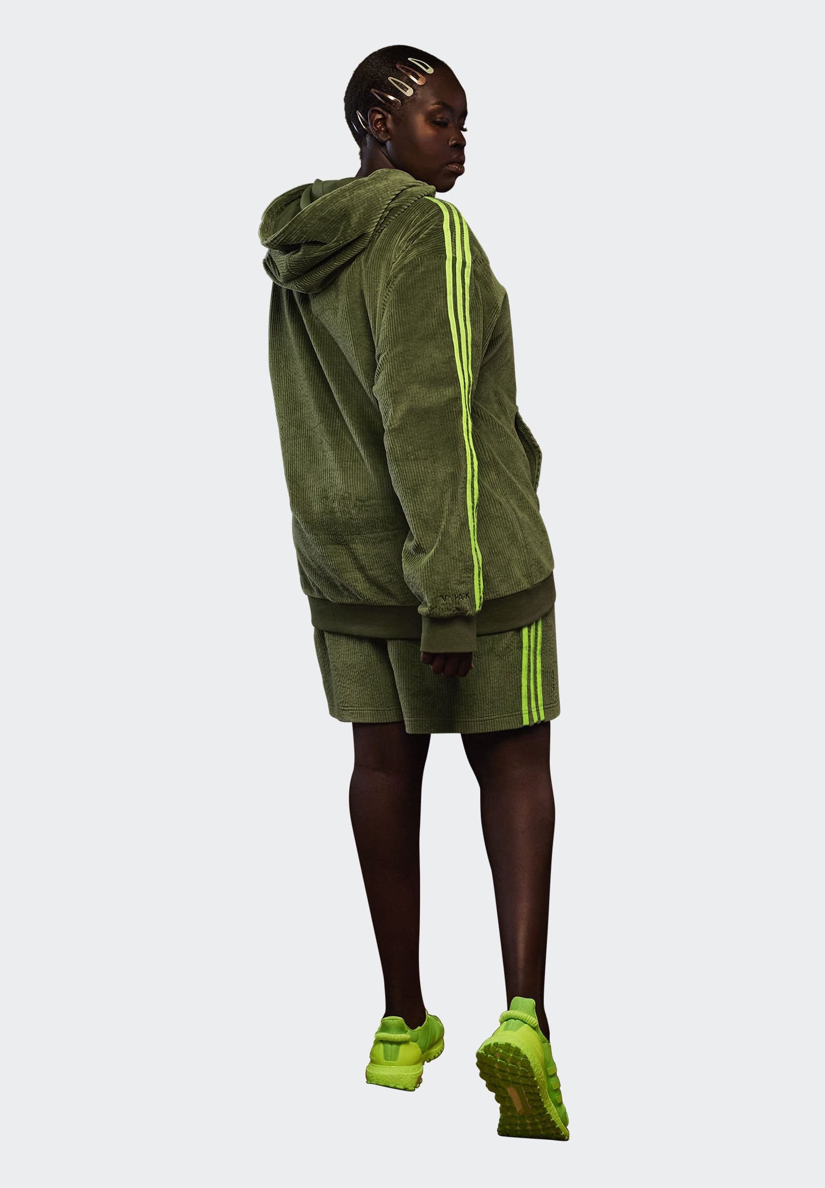 adidas Originals IVY PARK CORDUROY HOODIE - Hoodie - green - Zalando.ie