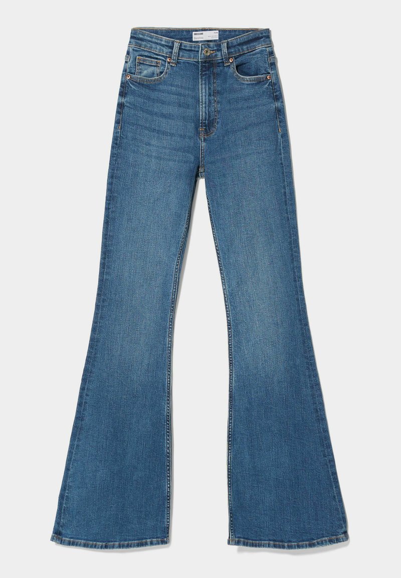 Bershka Flared Jeans donkerblauw