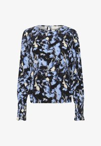 Selezionato, black blue graphic strokes