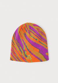 PEAK BEANIE UNISEX - Kootud müts - safety orange/vivid purple
