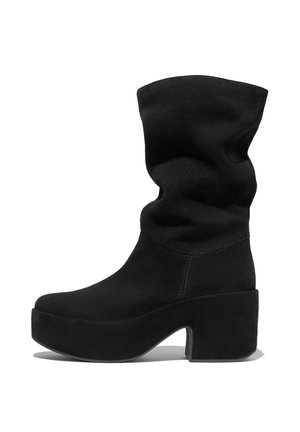 Platform ankle boots - black